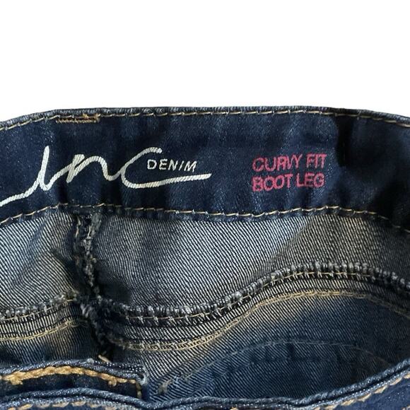 INC DENIM Women's Bootcut Jeans Blue 5-Pocket Design Comfort Size 6P Embellished - Picture 4 of 12
